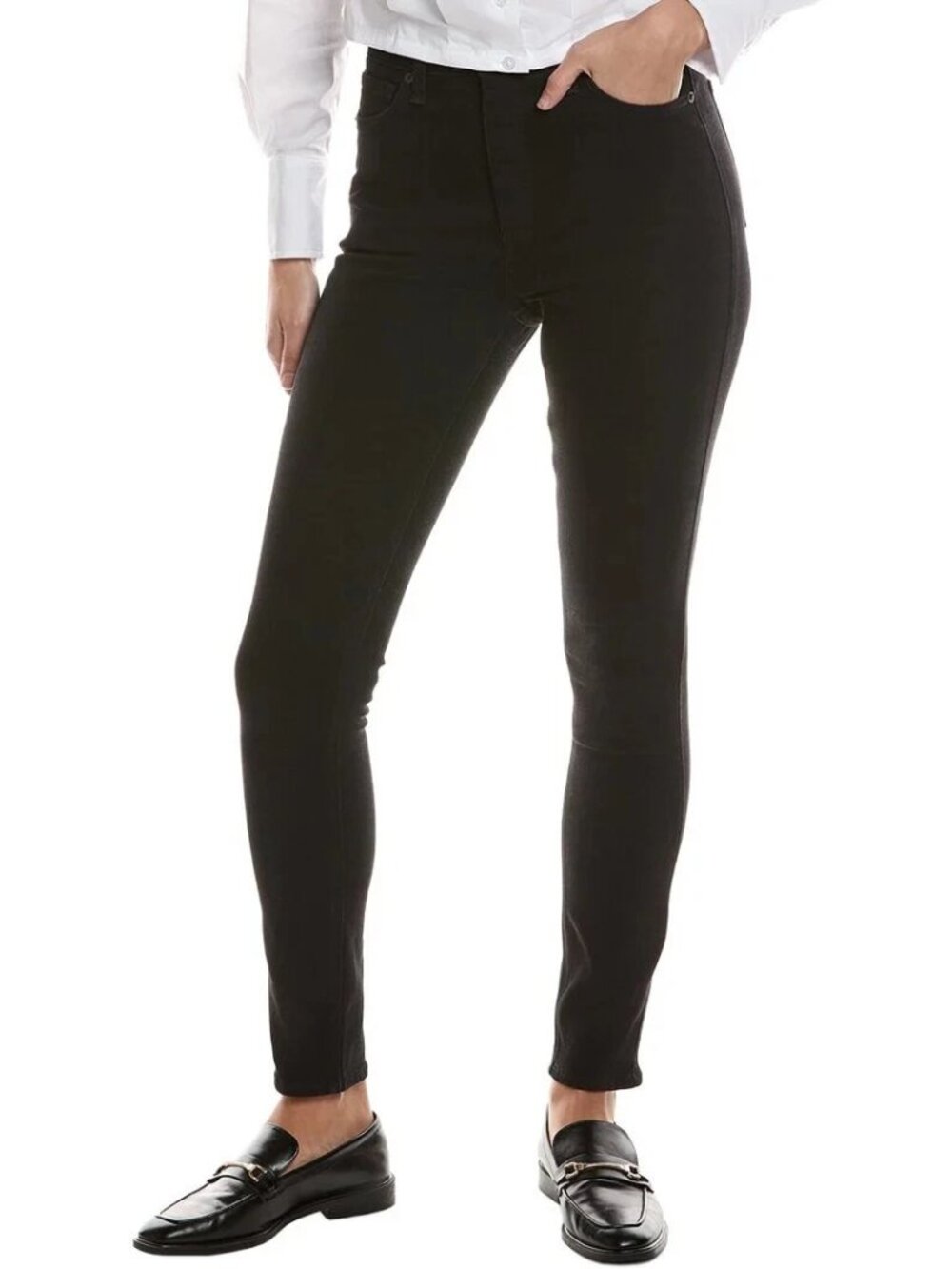 Rag & Bone Women Jeans Size 24 Black Tina High Rise Skinny Full Length New